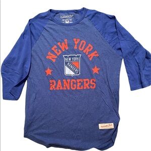 Womens 3/4 sleeve NY Rangers tee